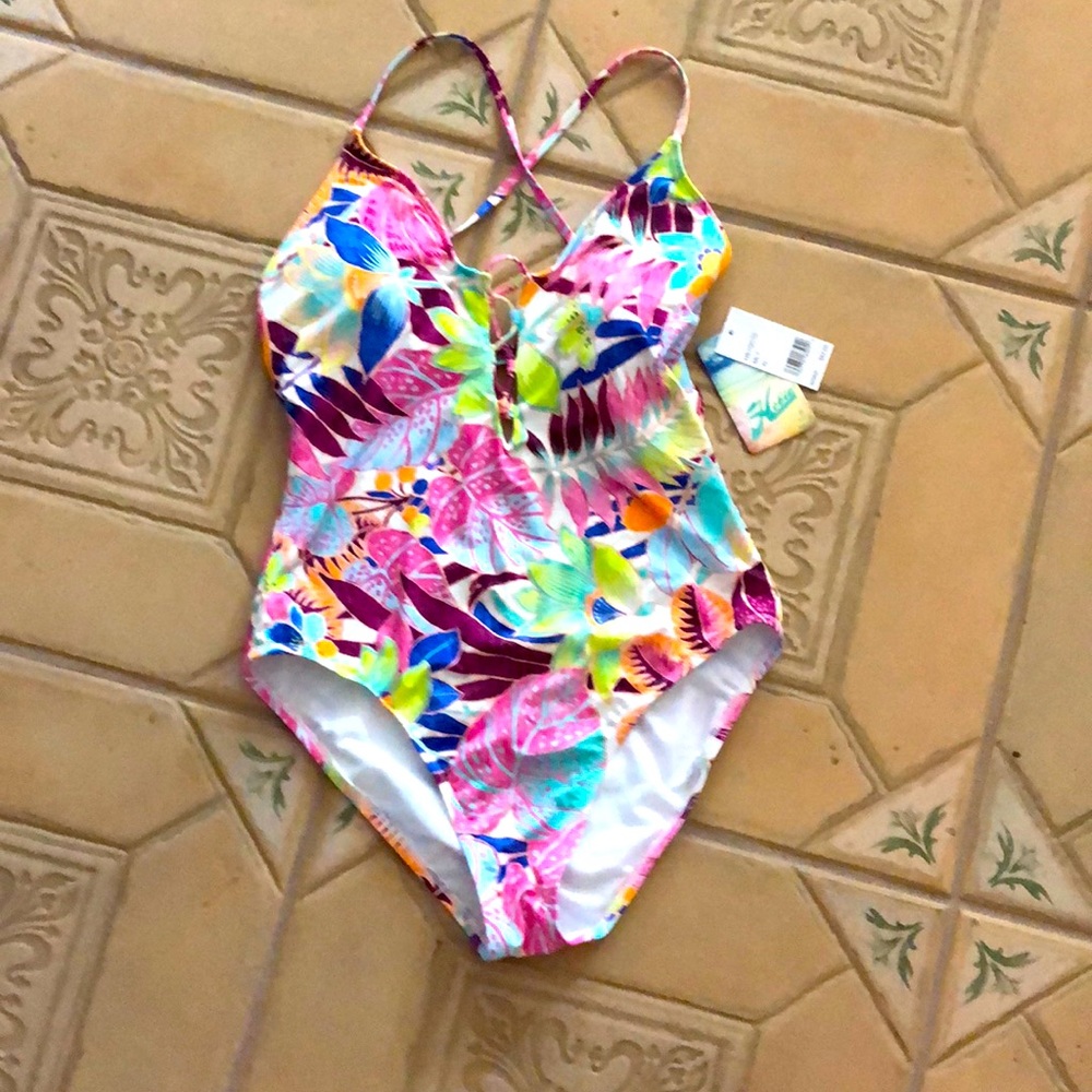 Hobie multi colored one piece open back size XL - 12